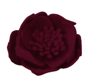 Ste. Marg Scot Large Peony Brooch in Mulberry Compote