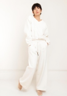 Paper Label Jayne Trouser Sweatpant in Gardenia