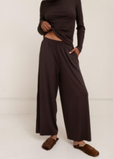Paper Label Leif Cropped Pant in Chocolate Torte