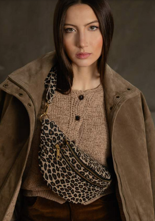 Mathilde Perez Suede Leopard Crossbody