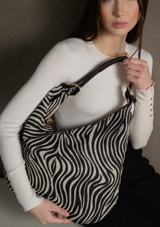 Mathilde Mufa Zebra Leather Shopper