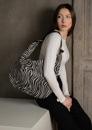 Mathilde Mufa Zebra Leather Shopper