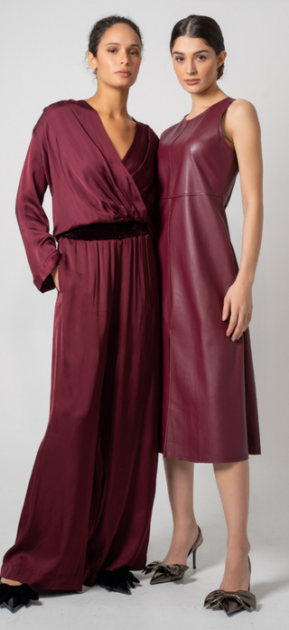 Astrid Red Wine Duet Dress