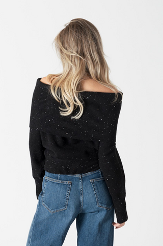 Lyla + Luxe Olivia Sparkle Off Shoulder Sweater