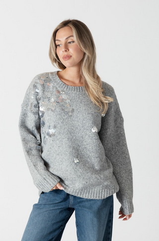 Lyla + Luxe Opal Sequins Sweater