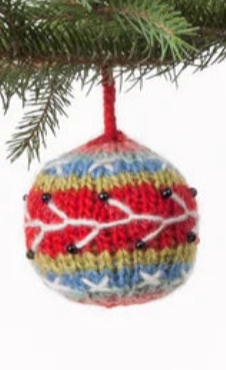 Lost Horizons Blue and Red Bauble Ornament