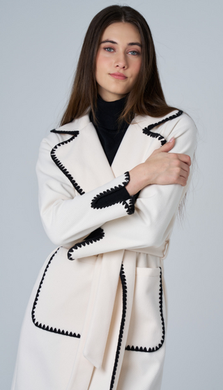 Astrid Trench Coat in Cream