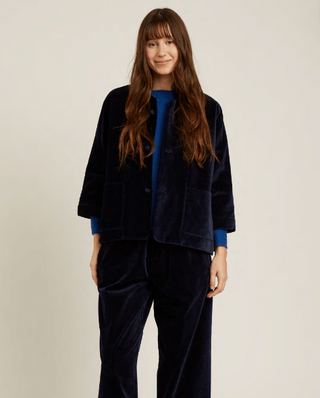 Naïf Faurelle Navy Velvet Jacket
