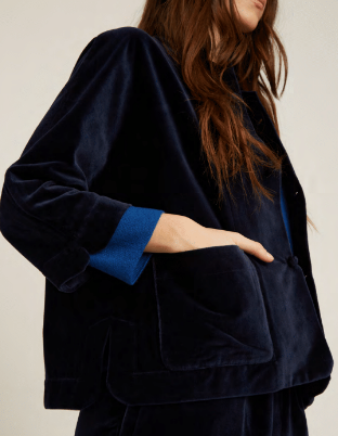 Naïf Faurelle Navy Velvet Jacket
