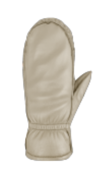 Auclair Leather Finger Mitten in Taupe