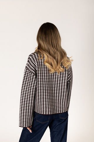 Lyla + Luxe Jonah Houndstooth Short Coat