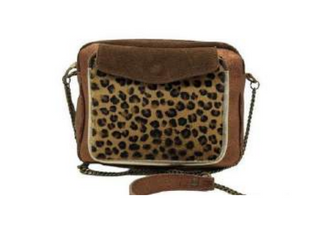 Mathilde Claris Copper & Leopard Leather Bag