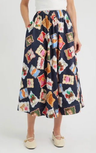 FRNCH Borth Passport Stamps Skirt