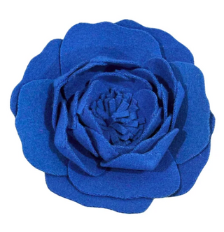 Ste. Marg Scot Large Peony Brooch in Sapphire Blue