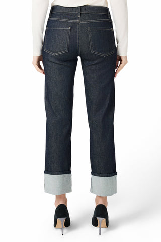 Fidelity Cali Cuff Straight Leg Jean in Oxford