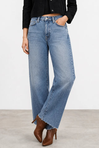 Fidelity Cruz Relaxed Boyfriend Jean in Cascade Blue