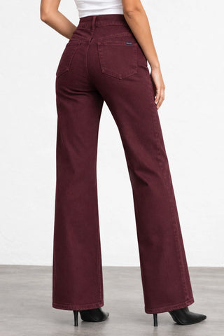 Fidelity Denim Katie Wide Leg in Bordeaux
