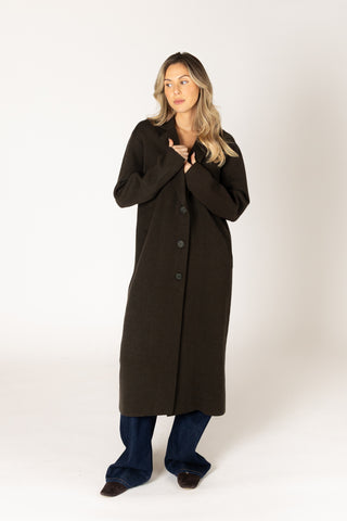 Lyla + Luxe Vicki Essentials Olive Coatigan