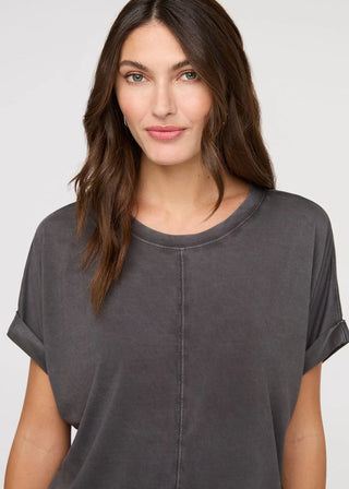 Duer Pima Cotton Washed Grey Dolman Tee