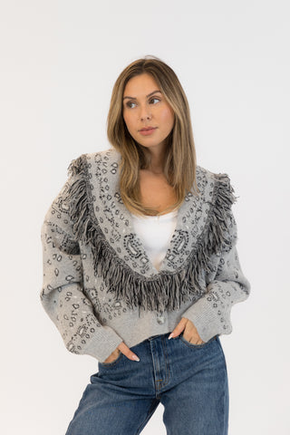 Lyla + Luxe Zoe Fringed Cardi Jacket