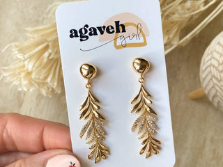 Agaveh Girl Golden Fern Earring