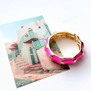 Pink Hinged Bangle