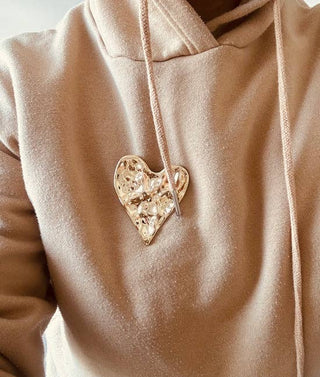 Sunbalm Jewellery Gold Heart Brooch