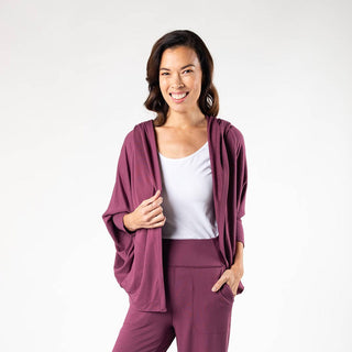 Terrera Jaime Bamboo Hoodie in Sangria