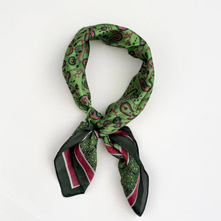 Iconic Mi Green Paisley Scarf