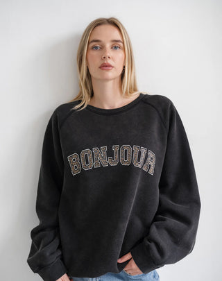 Brunette the Label Bonjour Not Your Boyfriend's Sweatshirt