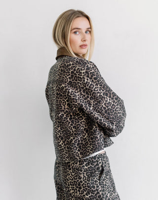 Brunette The Label Leopard Barn Jacket