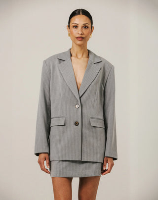 Brunette The Label Pinstripe Blazer