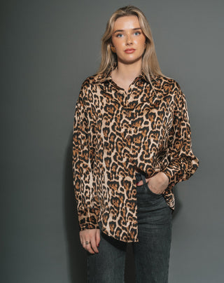 Brunette the Label Bianca Leopard Button Up