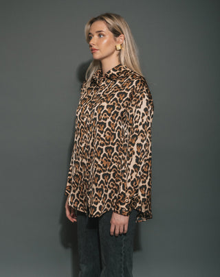 Brunette the Label Bianca Leopard Button Up