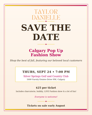 Calgary Pop Up Shop & Fashion Show Ticket