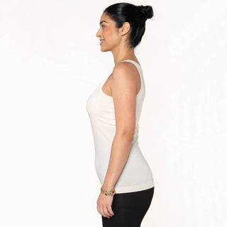 Terrera Effortless Bamboo Bra Tank in Off White