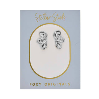Foxy Originals Rosette Stud Earrings (Gold or Silver)