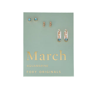 March Birthstone Earrings