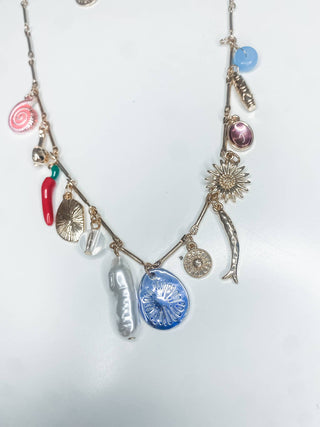 Hoopla Style Sea & Sun Charm Necklace