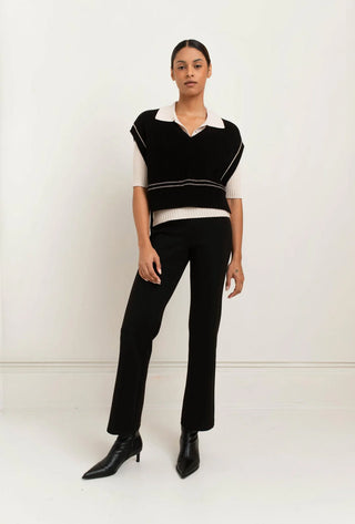 Paper Label Ash Vest in Black