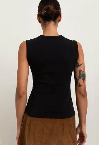 Paper Label Lydia Tank in Black