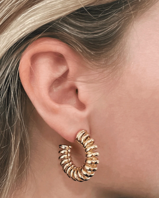 Hoopla Style Coil Hoop Earrings