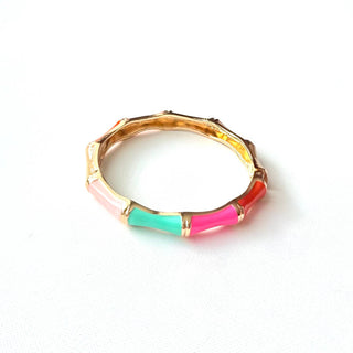 Hinged Summer Colours Enamel Bangle