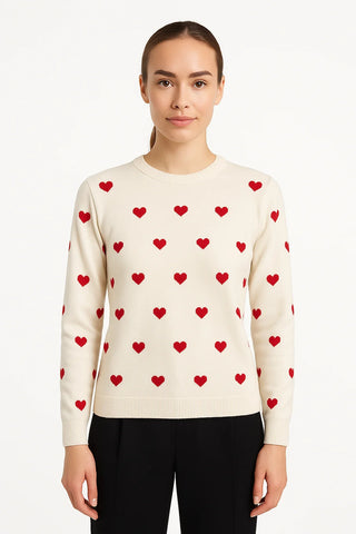 Canada Knitwear Falling Hearts Sweater