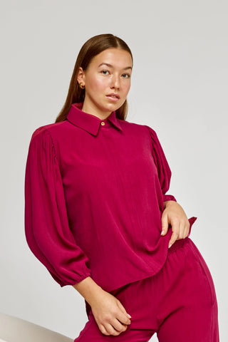 Marigold Baptiste Top in Magenta