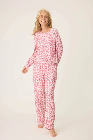 PJ Salvage Full of Love Heart Leopard PJ Set