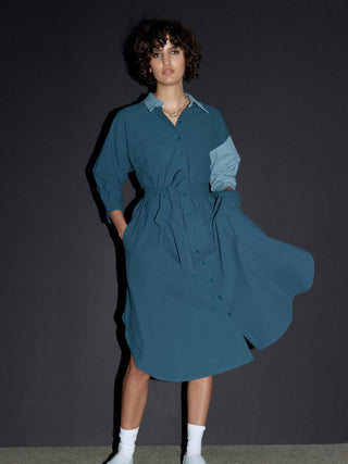 Eve Gravel Veleta Shirt Dress