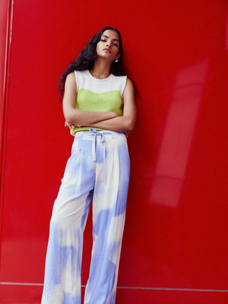 Eve Gravel Cloud Print Grace Pant