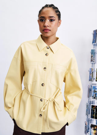 FRNCH Takayama Vegan Leather Shirt Jacket