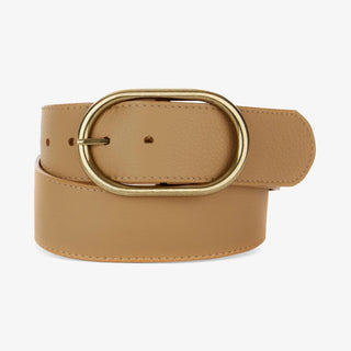 Fia Nappa Leather Belt in Tan